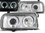 Paire de feux phares VW Vento 92-98 angel eyes chrome