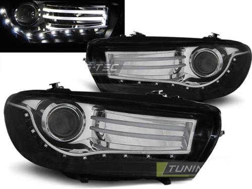 Paire de feux phares VW Scirocco 08-14 Daylight Led Noir