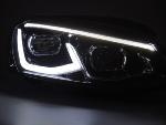 Paire de feux phares VW Golf 7 de 2014 a 2017 FULL LED DRL Noir