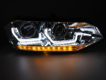 Paire de feux phares VW Polo 6 2G de 2017 a 2021 LED DRL chrome Dynamique
