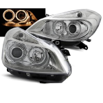 Paire de feux phares Renault Clio 3 05-09 Angel eyes chrome
