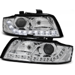 Paire de feux phares Audi A4 B6 de 2000 a 2004 Daylight led chrome