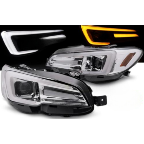 Paire Feux Phares Subaru WRX 14-22 FULL LED DRL Dyn Chrome