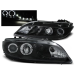 Paire de feux phares Mazda 6 02-07 Angel Eyes LED noir