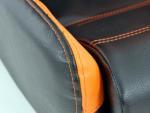 Paire de siege baquet Edition 1 Noir Orange Simili cuir inclinable rabattable