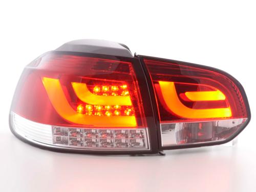 Paire feux arrière VW Golf 6 1K 2008 a 2012 Rouge Led Cligno Led