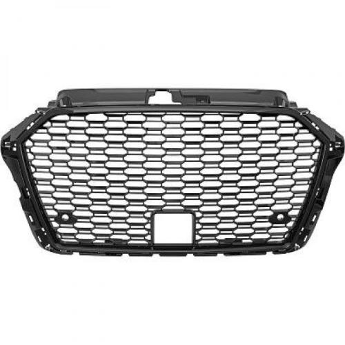 Grille Calandre avant en ABS Audi A3 8V 2016 a 2020 Look RS Noir