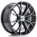 Jante JR Wheels JR49 17x8 ET20-40 - 4 trous sur mesures - Gloss black machined face 