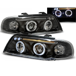 Paire de feux phares Audi A4 B5 de 1994 a 1998 angel eyes noir