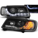 Paire de feux phares Audi 100 C4 de 1991 a 1994 Daylight Cligno LED noir