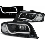 Paire de feux phares Audi A6 de 2001 a 2004 Tube Light led LTI noir
