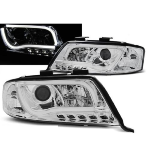 Paire de feux phares Audi A6 C5 de 1997 a 2001 Tube Light led LTI chrome