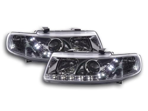 Paire de feux phares Daylight Led Seat Leon 1M 99-05 chrome