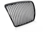 Grille de calandre pour Audi A6 C6 de 2009 a 2011 look Sport Noir brillant