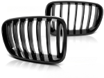Paire de grilles de calandre BMW X3 F25 de 2010 a 07/2014 Noir brillant