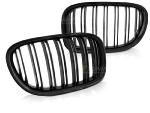 Grilles calandre BMW Serie 7 F01 09-15 Double barre noir glossy