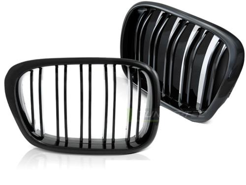 Paire grilles calandre BMW serie 5 E39 95-03 look sport noir glossy