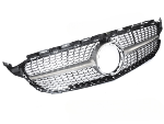 Grille calandre Mercedes classe C W205 18-21 Look Diamant Silver Chrome