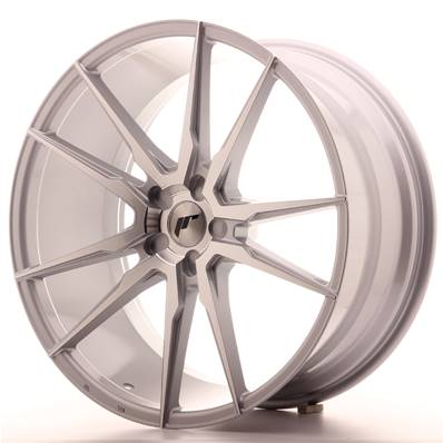 Jante JAPAN RACING JR21 22" x 10,5" Multi Perçage ET 15-50 Machined Face Silver