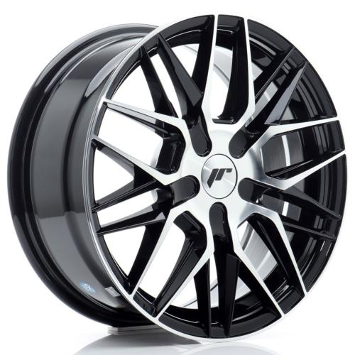 Jante JR Wheels JR28 16x7 ET20-40 - Trous sur mesures - Gloss Black Machined face