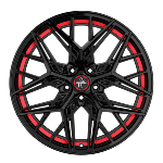 Jante Keskin KT25 20x8.5 ET40 5/108 BLACK PAINTED RED INSIDE