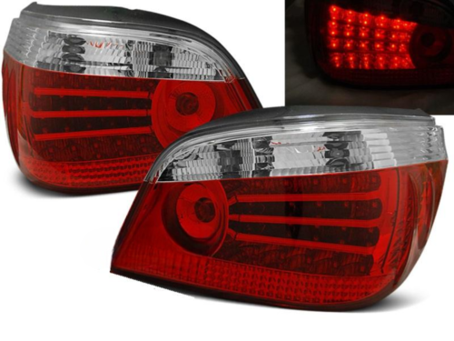 Paire de feux arriere BMW serie 5 E60 berline de 2003 a 2007 LED rouge et blanc