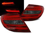 Paire feux arriere Mercedes classe C W204 berline 07-10 rouge fume led LTI