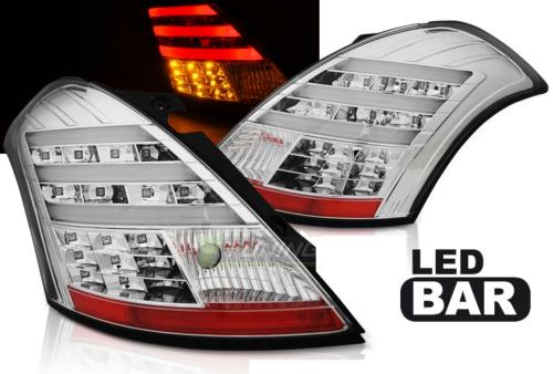 Paire de feux arriere Suzuki Swift 10-17 LED BAR chrome