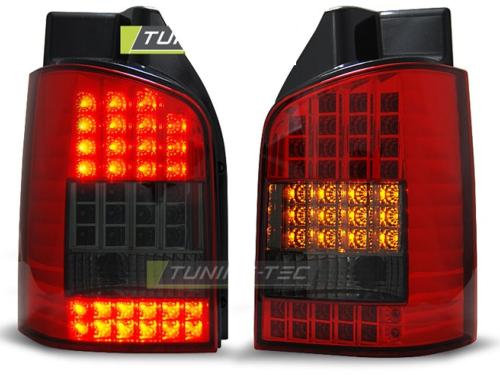 Paire feux VW T5 03-09 LED rouge fume hayon