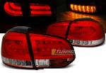 Paire de feux arriere VW Golf 6 08-12 rouge blanc led Bar