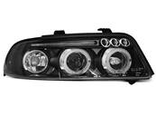 Paire de feux phares Audi A4 B5 de 1999 a 2000 angel eyes noir