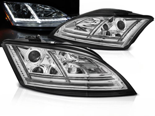 Paire de feux phares Audi TT 8J de 2006 a 2010 Daylight led chrome Halogène Dyn