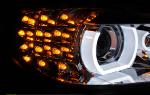 Paire feux phares BMW E90/E91 09-11 Xenon Angel Eyes Led DRL Noir