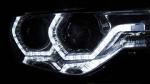 Paire de phares BMW F30/F31 11-15 Angel eyes Led Noir HID DRL AFS