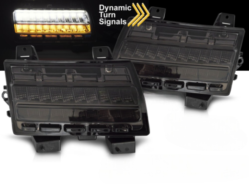 Paire Clignotant  Jeep Wrangler JL 2018 a 2023 FULL LED DRL DYN Fume