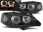 Paire de feux phares Opel Astra G 97-04 angel eyes noir