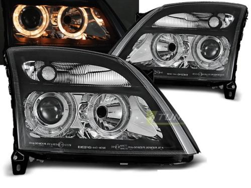 Paire de feux phares Opel Vectra C 02-05 angel eyes noir