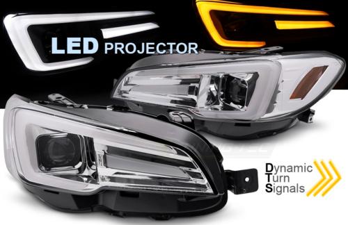 Paire Feux Phares Subaru WRX 14-22 FULL LED DRL Dyn Chrome