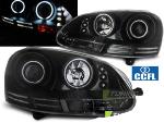 Paire de feux phares VW Golf 5 03-09 angel eyes CCFL noir