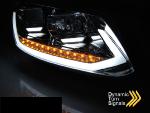 Paire de feux phares VW Touran 2 10-15 LED DRL LTI chrome