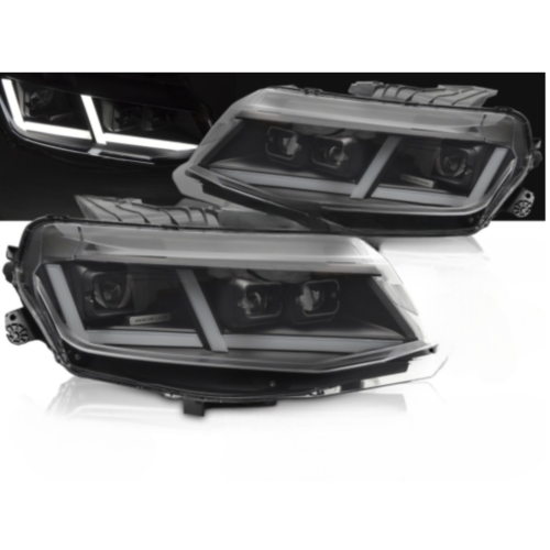 Paire de feux phares Chevrolet Camaro de 2016 a 2018 FULL LED DRL DYN Noir