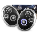 Paire de feux phares Mini Cooper 01-04 angel eyes noir