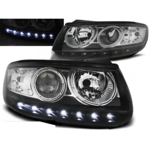 Paire de feux phares Hyundai Santa Fe 06-12 Daylight led noir
