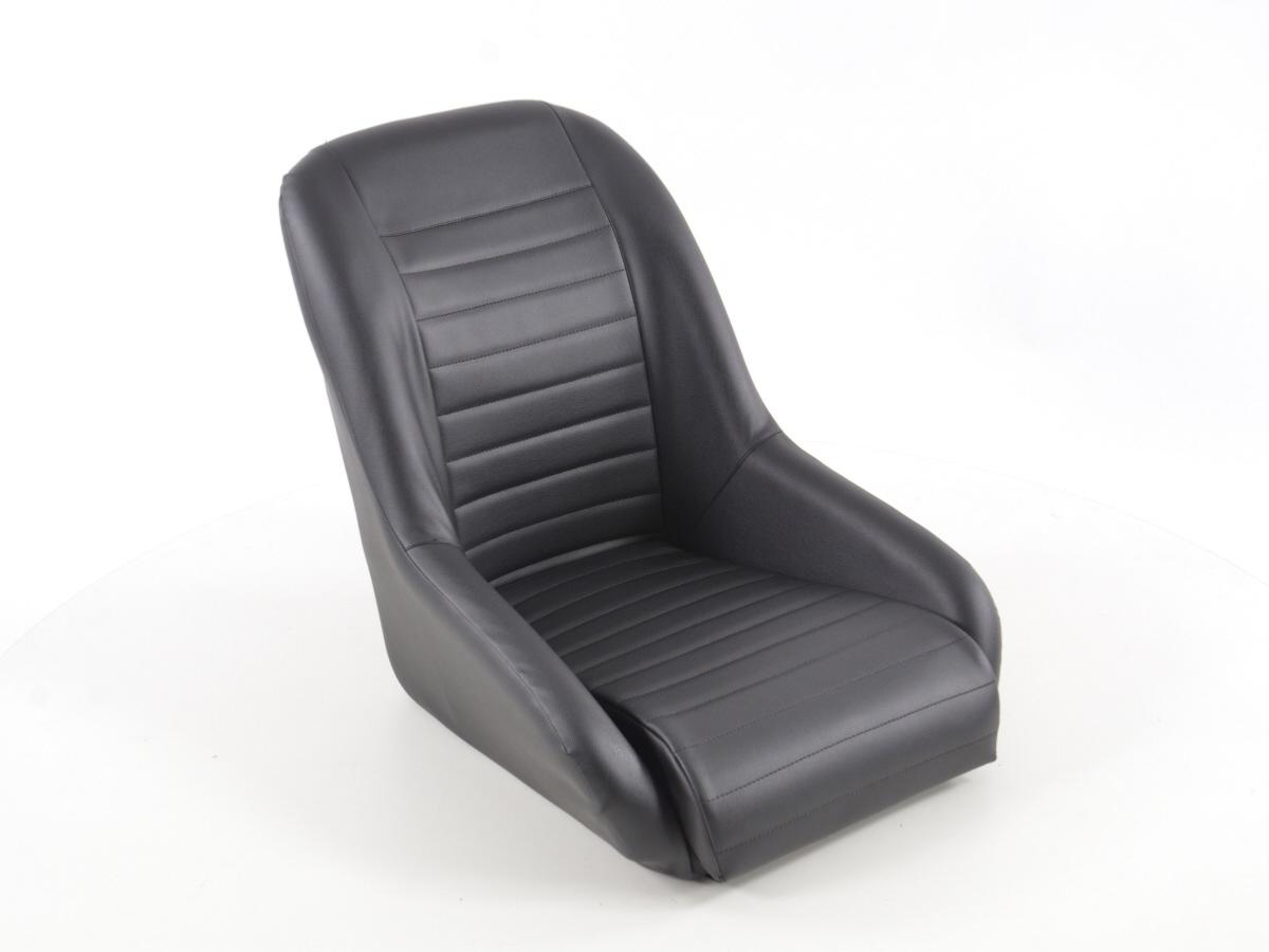 Paire de siege baquet Oldtimer Retro Simili Cuir Noir Fixe Non Inclinable