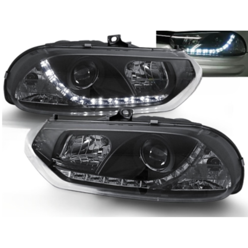 Paire de feux phares Alfa Romeo 156 de 1997 a 2003 Daylight led noir