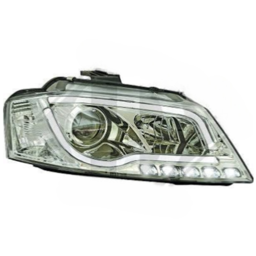 Paire de Phares Tubelight Led DRL Audi A3 8P 2008 a 2012 Chrome