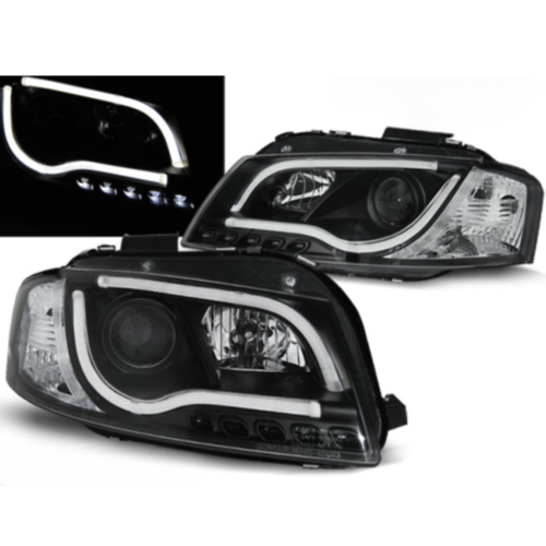 Paire de feux phares Audi A3 8P de 2003 a 2008 TubeLight led LTI noir