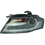 Paire Feux Phares avant Audi A4 B8 2007 a 2011 Noir Halogene
