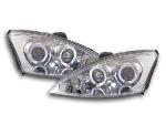 Paire de feux phares Angel Eyes Ford Focus de 98-01 chrome