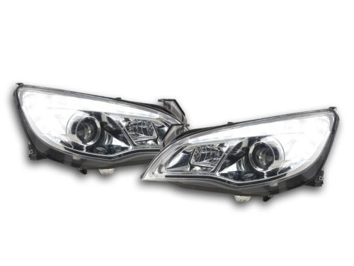 Paire de feux phares Daylight Led Opel Astra J 5 Portes 09-12 Chrome